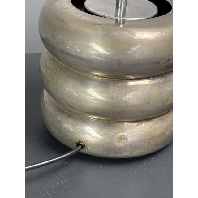 Mid-Century Modern French Silver Plated Table Lamp, 1950s For Sale - Image 13 of 18