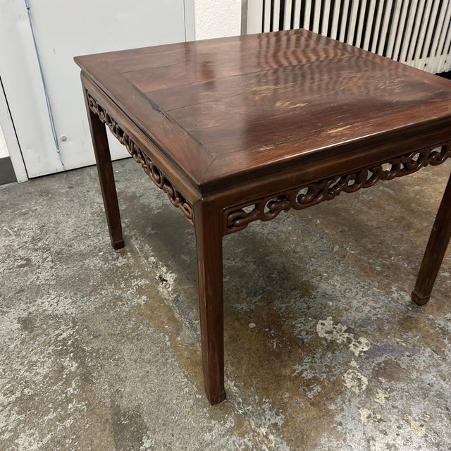 Antique Chinese Blackwood Mahjong Table, Circa 1820 For Sale - Image 4 of 12
