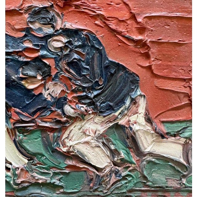 Modern André Cottavoz, Yoseikan, The Fighters, Original Oil on Panel For Sale - Image 3 of 7