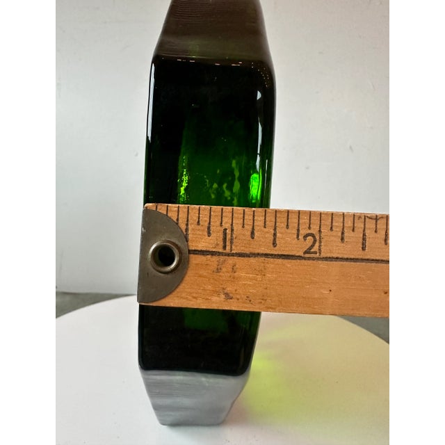 Glass Mid-Century Modern 9" Emerald Green Blenko Glass Party Cigar Ashtray or Catchall For Sale - Image 7 of 11