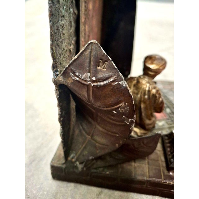 Metal After Bergman, Cold-Painted Orientalist Market Stall Diorama Lamp For Sale - Image 7 of 10