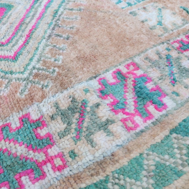 Tribal Moroccan Handwoven Pink Rug For Sale - Image 3 of 13
