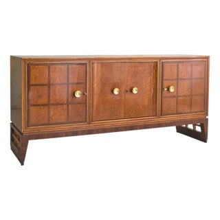 French Rosewood Sideboard with Brass Hardware, 1940s For Sale