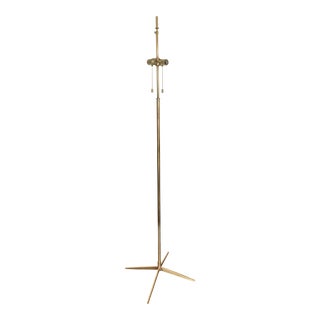 Visual Comfort Caron Floor Lamp Base in Hand Rubbed Antique Brass For Sale