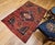 Red Vintage Persian Malayer Area Rug, Hand-Knotted Wool, Geometric Tribal Pattern, 4x6, Red & Blue For Sale - Image 8 of 16