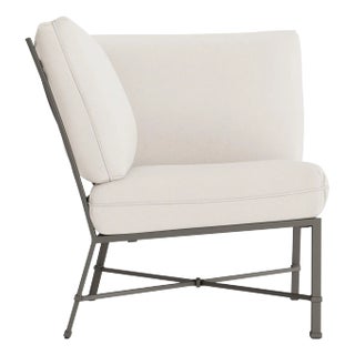 Brown Jordan Venetian Corner Sectional, Mica frame with Fusion Natural fabric For Sale