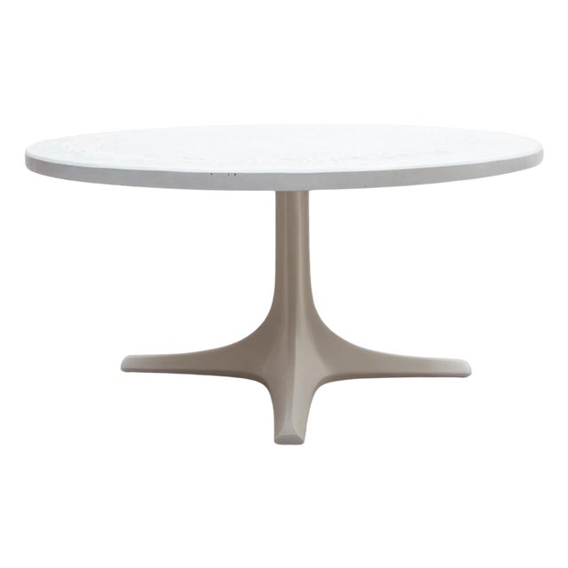 White Top Dining Adjustable Table attributed to Ilse Möbel, Germany, 1968 For Sale
