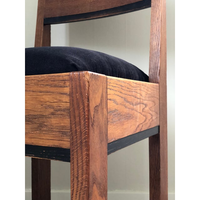 1920s Art Deco Oak Dining Chair by j.a. Muntendam for l.o.v. Oosterbeek, 1920s For Sale - Image 5 of 12