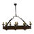 French Leather and Iron Chandelier, 1950s For Sale - Image 11 of 11