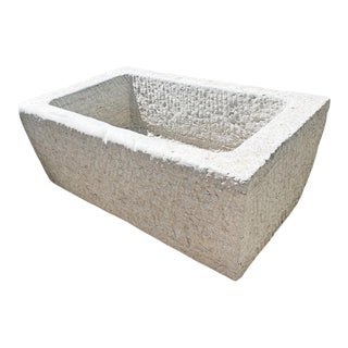 Old Granite Chiseled Trough Sink For Sale