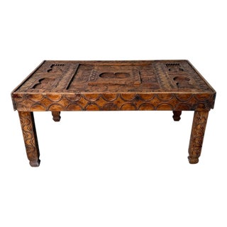 Folk Art Savoyard Coffee Table, 1950s For Sale