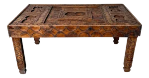 Folk Art Savoyard Coffee Table, 1950s