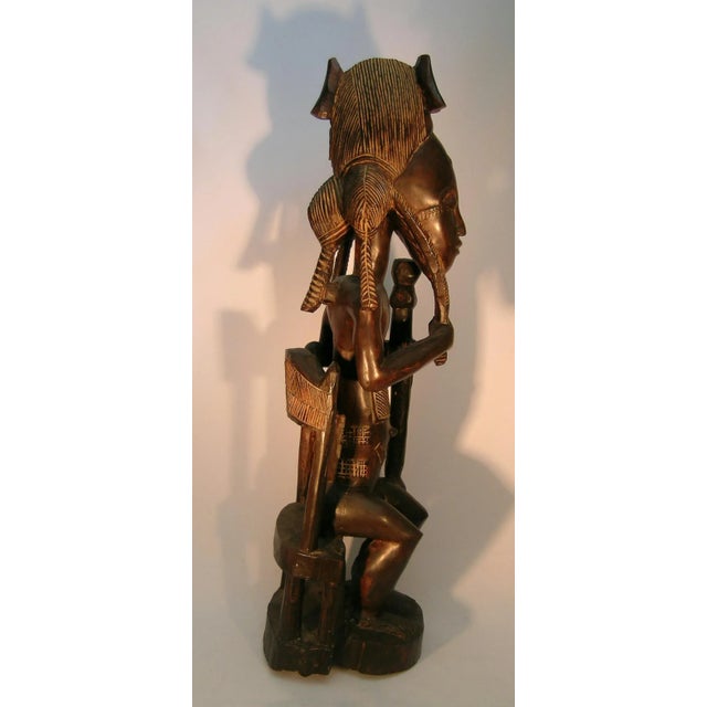 Figurative Baule Africain Wood Male Figure For Sale - Image 3 of 13