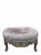 Modern Hollywood Regency Carved Round Ottoman For Sale - Image 3 of 7