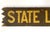 Vintage one sided wood hand brown and gold State Land sign with sawtooth ends. Sign was found in New York State. Sign has...