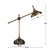 Metal Organic Modern Espresso Marble & Brass Adjustable Desk Lamp For Sale - Image 7 of 8