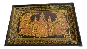 1970s Hand-Painted Tray