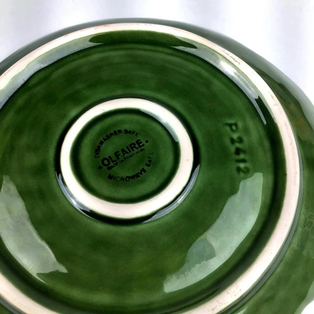 Ceramic Vintage Ceramic Portugal Made Cabbage Plate by Olfaire For Sale - Image 7 of 8