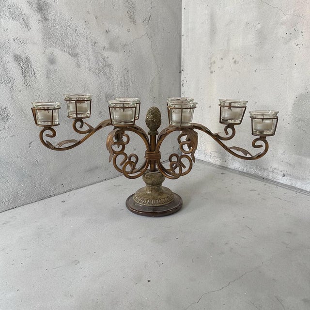 Low Profile Candelabra Centerpiece For Sale - Image 10 of 10