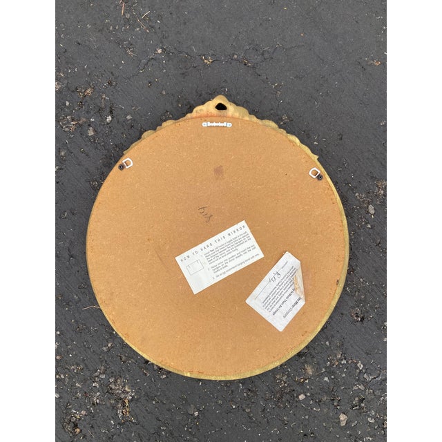 Carolina Mirror Company Round Gilt Mirror For Sale - Image 9 of 10