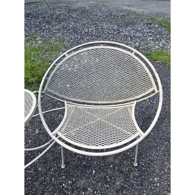 Attributed Vintage Salterini Wrought Iron Radar Chairs Set For Sale - Image 15 of 18