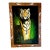 1950s Vintage Boho Chic Mexican Safari Bengal Tiger Painting For Sale