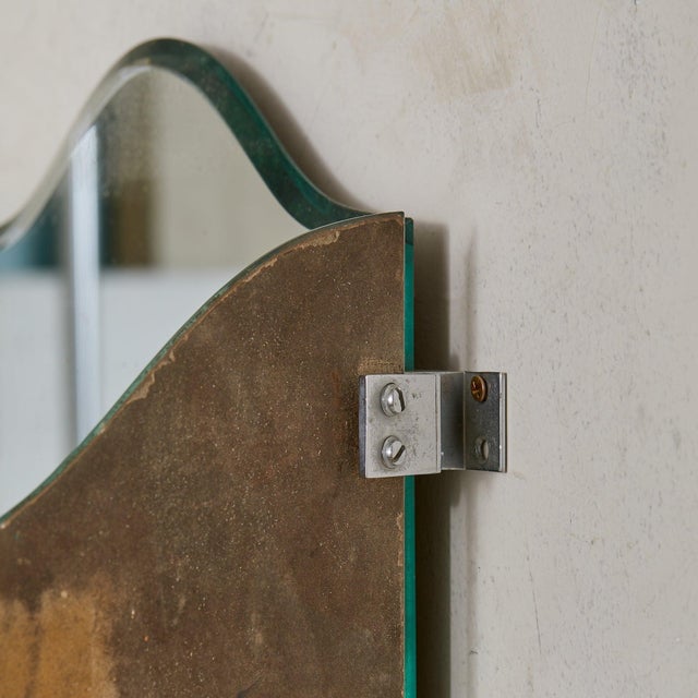 Metal French Art Deco Triptych Vanity or Wall Mirror, 1930s For Sale - Image 7 of 8