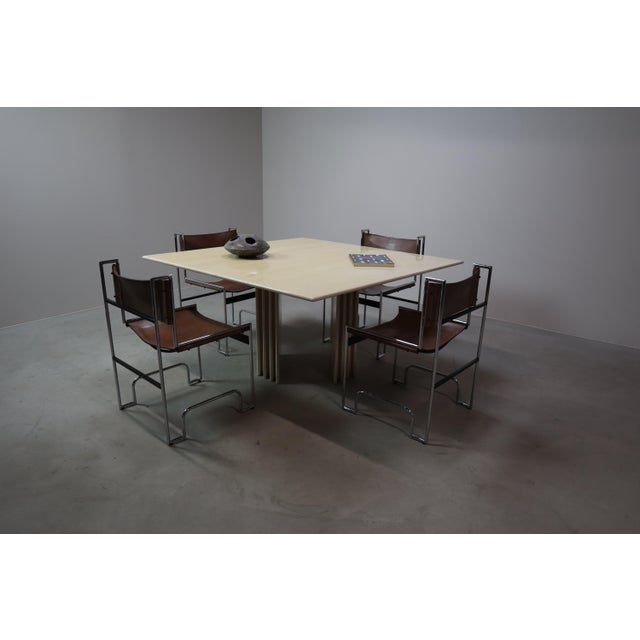 Travertine Dining Table with Sculptural Base, Italy, 1960s For Sale - Image 13 of 18