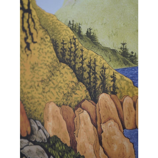 1990s Mission Oak Arts & Crafts Framed Print For Sale - Image 5 of 11