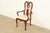1980s Thomasville Queen Anne Carved Solid Mahogany Armchair For Sale - Image 5 of 11