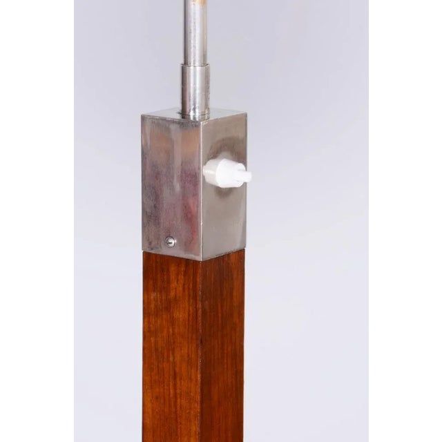 Art Deco Walnut Floor Lamp attributed to Jindřich Halabala for Up Závody, Czechia, 1930s For Sale - Image 6 of 9