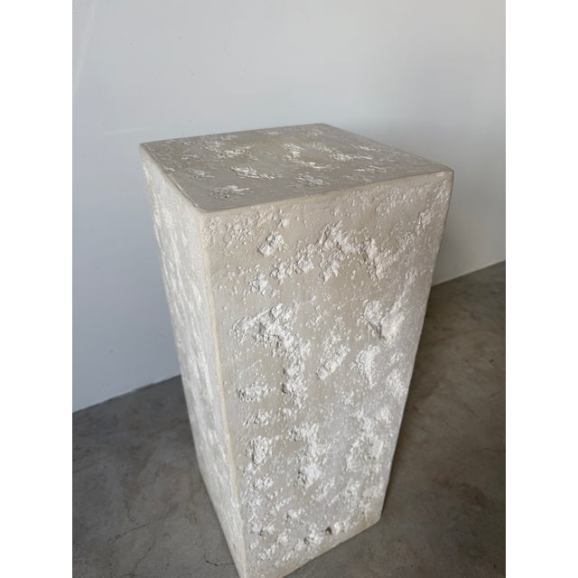 Sculpture Materials 1980s Vintage Postmodern Organic Textured Plaster Display Pedestal For Sale - Image 7 of 12