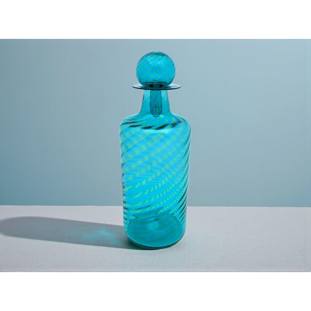 Blue Murano Glass Bottle from La Murrina, 1970s For Sale - Image 8 of 9
