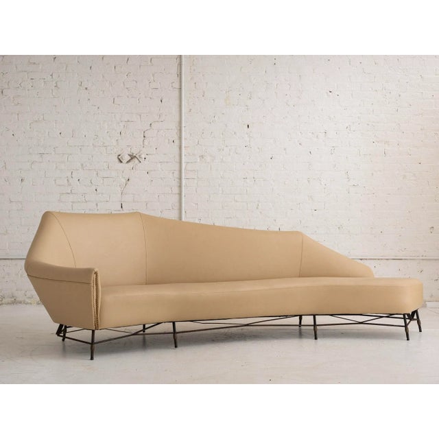 Mid Century Gothic Style French Chaise Sofa For Sale - Image 13 of 13
