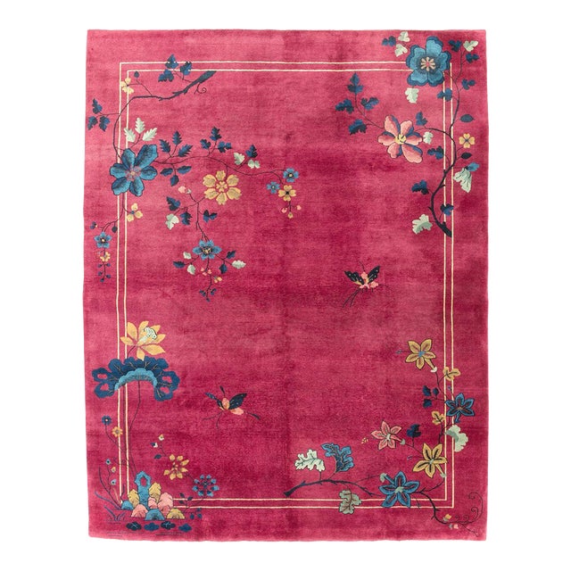 Galerie Shabab Collection Mid-20th Century Handmade Chinese Art Deco Room Size Carpet For Sale