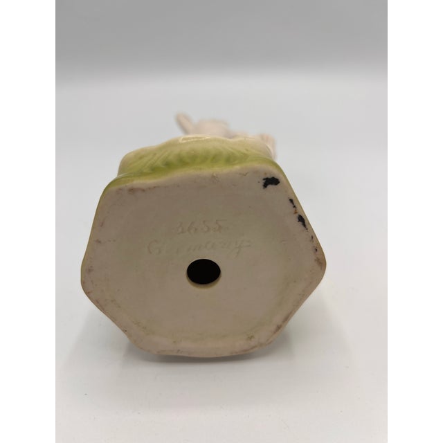 1930s Vintage Art Deco German Porcelain Flower Frog, the Nymph & Swan Motif For Sale - Image 5 of 9