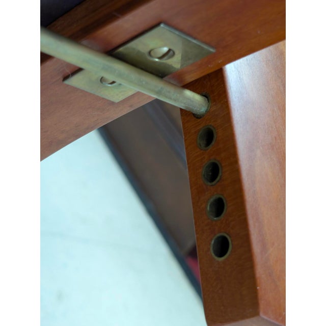 Thos. Moser “Lolling” Lounge Chair and Ottoman, Hard Wood, Leather For Sale - Image 10 of 15