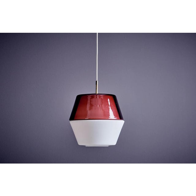 Stilnovo Glass Pendant Lamp from Stilnovo, 1950s For Sale - Image 4 of 11