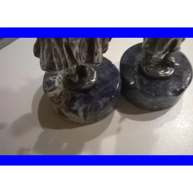 Silver Late 18th Century Paul Storr Solid Silver Musician Figurines- Set of 2 For Sale - Image 8 of 9