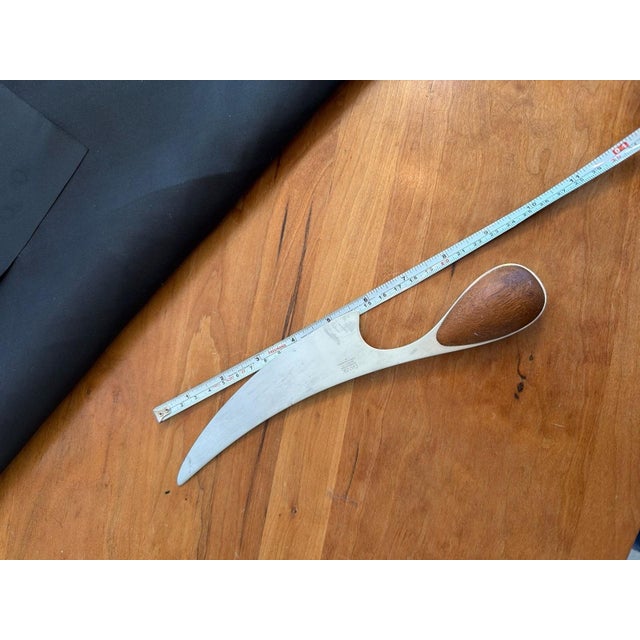 Dansk Vintage Dansk Torun Mid-Century Modern Teak and Stainless Steel Cheese Knife For Sale - Image 4 of 6