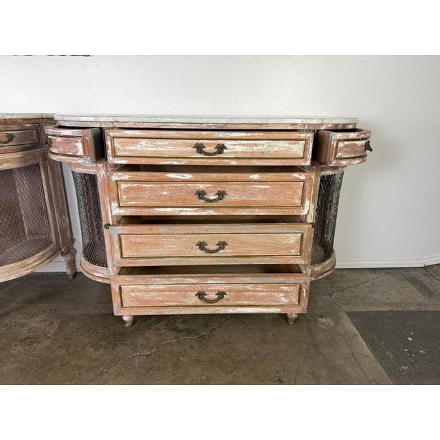 Wood 19th Century Pair of Distressed Neoclassical Italian Cabinets For Sale - Image 7 of 18