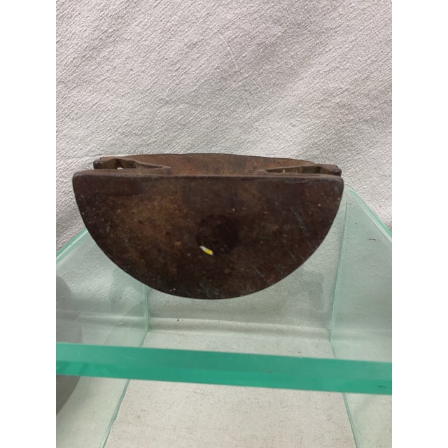 Tan Antique Cast Iron Flower Basket Doorsop For Sale - Image 8 of 8