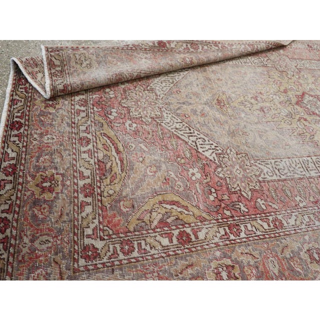 Mid-20th Century Turkish Sivas Distressed Rug For Sale - Image 10 of 10