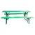 Green Painted Beer Garden Picnic Table and Benches - Set of 3 For Sale - Image 13 of 13