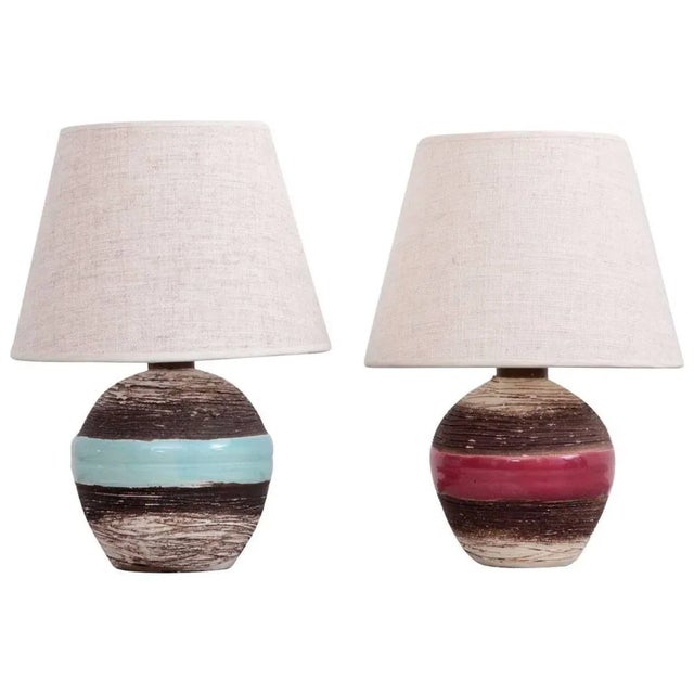 Art Deco Table Lamps from Keramos Vienna Manufactory, 1940s, Set of 2 For Sale - Image 3 of 7