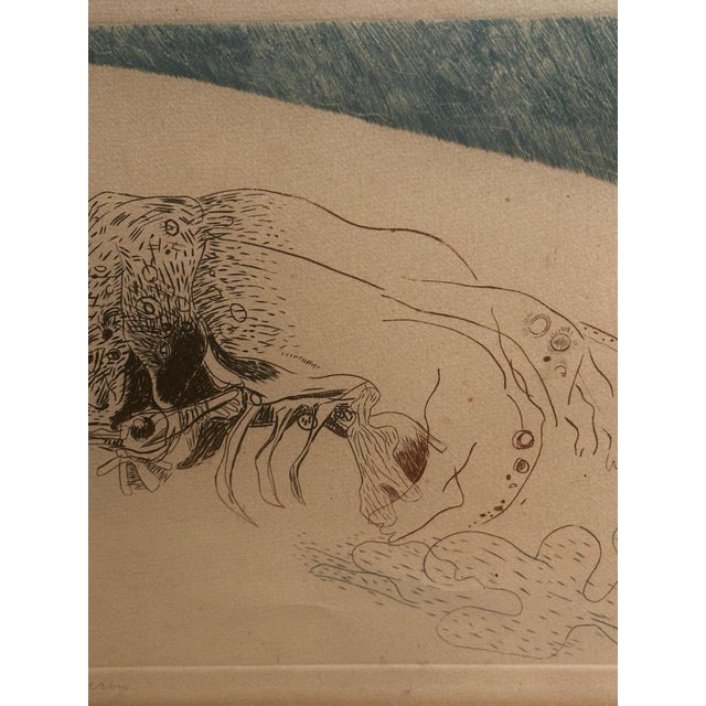 Jean Clerté, Abstract Composition, Proof 52/120,1965, Engraving, Framed For Sale - Image 11 of 15