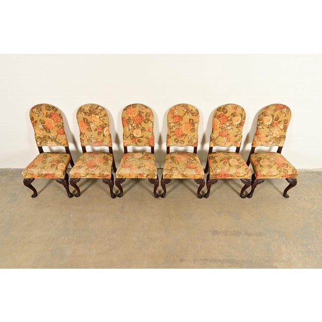 Berkey & Gay Antique Chippendale Carved Walnut Dining Chairs | Circa 1920s For Sale In South Bend - Image 6 of 13