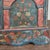 19th Century Original Blue and Red Painted Pine Large Flat Top Trunk For Sale - Image 14 of 15
