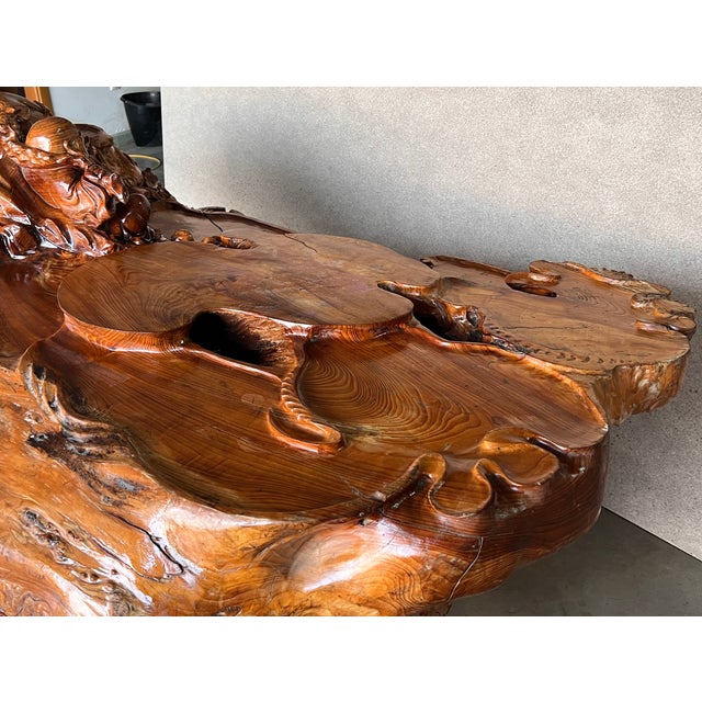 20th Century Lacquered Root Buddha Shrine . Drilled to Work as a Fountain For Sale - Image 12 of 13