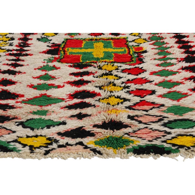 Berber Tribes of Morocco Colorful Vintage Moroccan Azilal Rug - 05'04 X 08'07 For Sale - Image 4 of 9